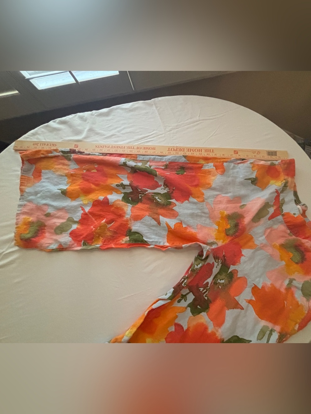Joie Linen Lightweight Floral Wide Leg Culottes Women’s M Fun Orange & Bue - Picture 3 of 8
